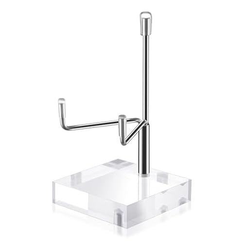 Sibba Soporte grande de metal ajustable para platos, caballete de exhibición con base acrílica, soporte pequeño, base transparente, decoración del hogar, acentos para geodas de coral fósil, roca | Ya disponible en tu tienda friki favorita! En mundofriki.es!