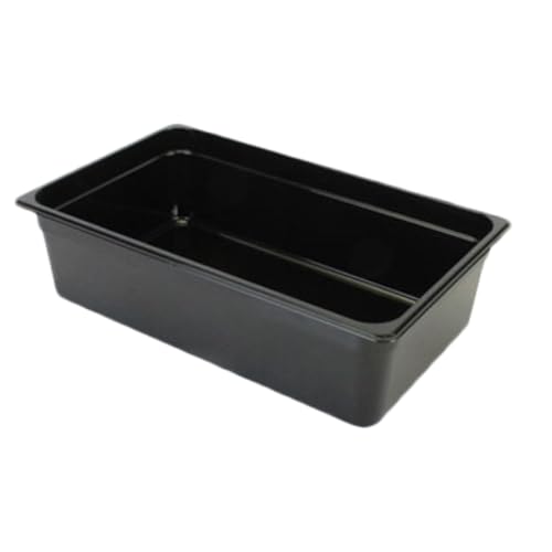 FSE PLPA8006BK Food Pan, Full Size, 6" deep, Shatter and Scratch Resistant, Dishwasher Safe, Polycarbonate, Black, NSF