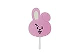 BT21 Official Merchandise by Line Friends - Cooky Character Hand-Held Plastic Paddle Fan