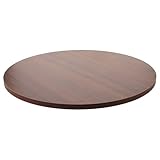 Idéal pour les petits espaces : grâce à ses dimensions compactes, ce plateau de table rond en bois est une solution optimale pour remplacer une table de patio, une petite table à manger, une table de cuisine ou tout autre plateau de table en bois