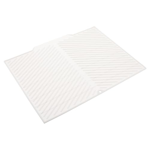 Mikikit Alfombrilla Silicona para Platos Antideslizante Tapete para Escurrir Utensilios y Verduras Resistente Calor Limpiar para Encimeras