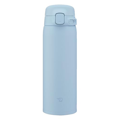 Image of Zojirushi SU-BA48-AM Water Bottle, 16.2 fl oz (480 ml), Easy to Clean, Dishwasher Safe, Seamless Stopper, Only 2 Pieces, Lightweight & Compact, Cold & Heat Retention, One-Touch Mug, Powder Blue