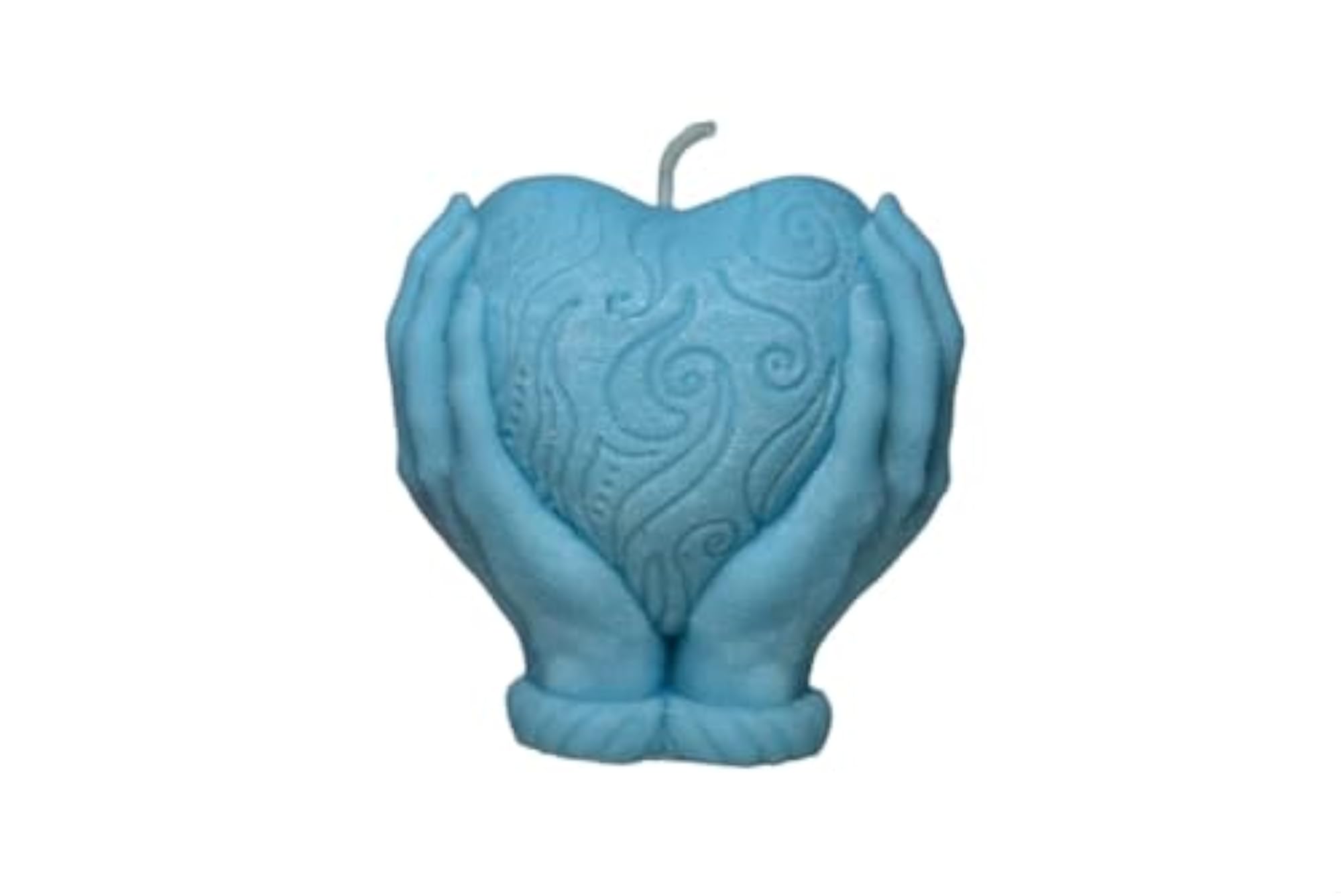 Heart-Shaped Decorative Candle, White