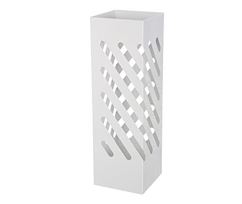 HERSIG - Paraguero Original | Paragueros de Diseño de Estilo Moderno para Paraguas Largos y Paraguas Plegables de Color Blanco