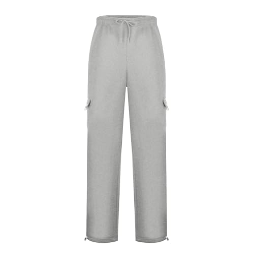 Men's Wide Leg Sweatpants Cargo Baggy Hiking Loose Jogger Casual Pants with Multi Pockets, S-5XL4