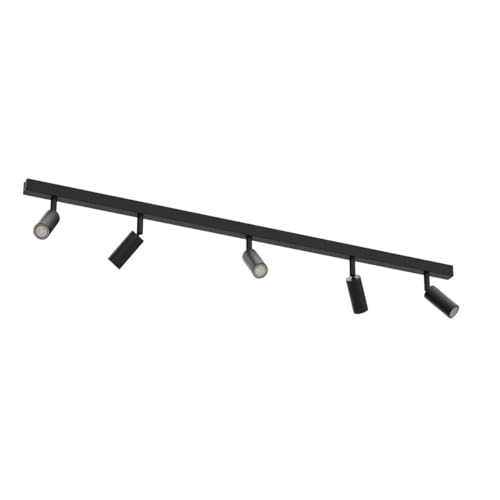 Eofiti Black Ceiling Light 5 Way Spot Light 3000K Warm White Include 5X 3W G9 LED Bulbs 360LM Rotatable Ceiling Lighting Adjustable Ceiling Spotlight Fitting for Kitchen Living Room Bedroom Hallway