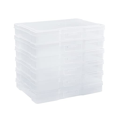 Naivees 5" X 7" Photo Storage Case, 12 Inner Photo Organizer Keeper, Extra Large Storage Picture Boxes, Seed Storage, Transparent Craft Keeper (12 Pack) #TOP2