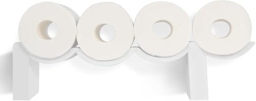 Poop Toilet Paper Holder Funny 3D-Printed Unique Storage Shelf Cute Space-Saving Roll Holder for Bathroom Wall Decoration