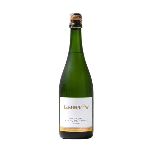 Tomorrow Cellars Non-Alcoholic Blanc de Rhône, Sparkling Wine, Crisp and Dry, Low Sugar and Calories, Award-Winning, De-Alcoholized from Northern California, 24.5 FL Oz Bottle