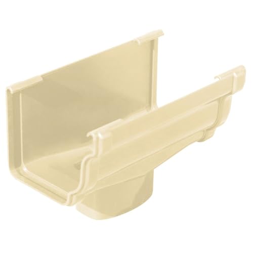 First Plast - Gouttière PVC carrée BEST - Naissance centrale BI-SYSTEM PVC BEST carrée - sable - First Plast