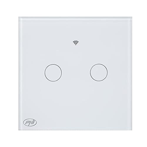 PNI PNI-PT202L Switch SafeHome PT202L WiFi Touch, 10A, Control via Tuya Smart App, Compatible with Alexa and Google Assistant, Live Wire, Without Zero