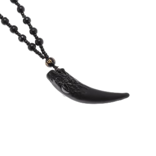 Collier en obsidienne noire et cordon perlé le bijou en pierre naturelle pour le style urbain