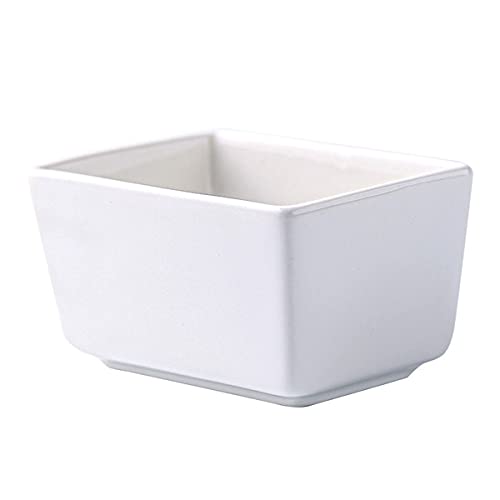 Sizikato Pure White Porcelain Sugar Packet Holder Tea Bag Bowl, 5 Oz