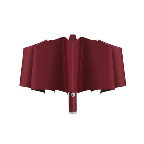 Maizoon Faltbarer Regenschirm mit LED-Taschenlampe, 10 Rippen, starker Fiberglas-Rahmen, automatisches Öffnen, Schließen, winddicht, wasserdicht, UV-beständig, drehbar,...