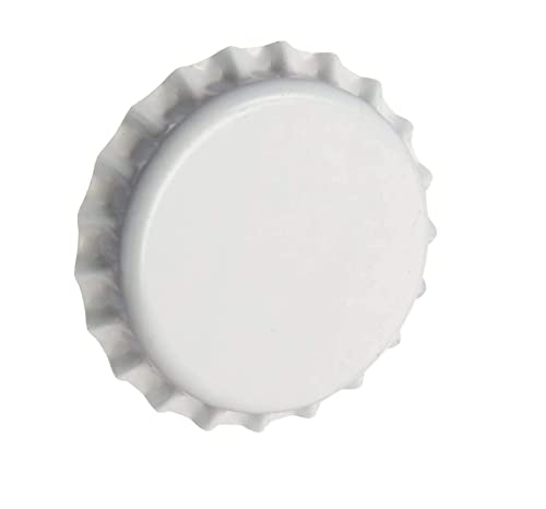 North Mountain Supply Beer Bottle Crown Caps - White - Oxygen Barrier - 10,000 Count
