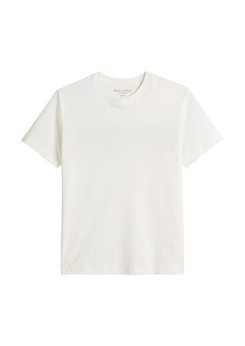 Marc OߴPolo Camiseta de algodón orgánico Hombre Regular fit, Blanco (Egg White), L