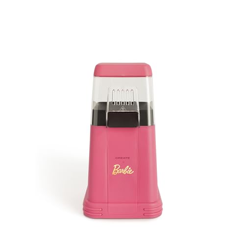 CREATE/POPCORN MAKER/Máquina Eléctrica de Palomitas de Maíz Rosa Barbie/Sin aceites o grasas, Fácil de limpiar, Palomitas en 3 min, 80g de maiz por tanda, Sitema de seguridad, 1200W