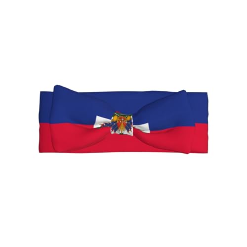 Haitian flag Baby Bow Headband. Comfortable baby headband, suitable for daily wear and photo props.