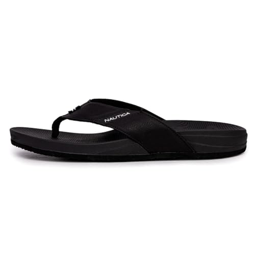 Image of Nautica Men's Flip Flop Shower Sandals Slides - Comfortable Waterproof Beach Footwear Slip-On Thong (Medium /Wide Width)