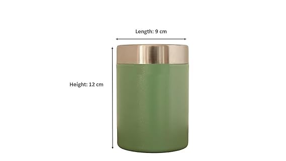 Image of Tea Sugar Containers Set of 2 - Steel Container for Storage - Tea Sugar Jar (Tea Sugar Coffee (Green))