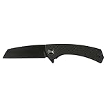 704 Gear Bandit EDC Folding Pocket Knife | Full Size D2 Sheepsfoot Blade | Black