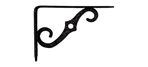 National Mfg. N229393 Ornamental Shelf Bracket 5-Inch x 3-1/2 Inch, Antique Black