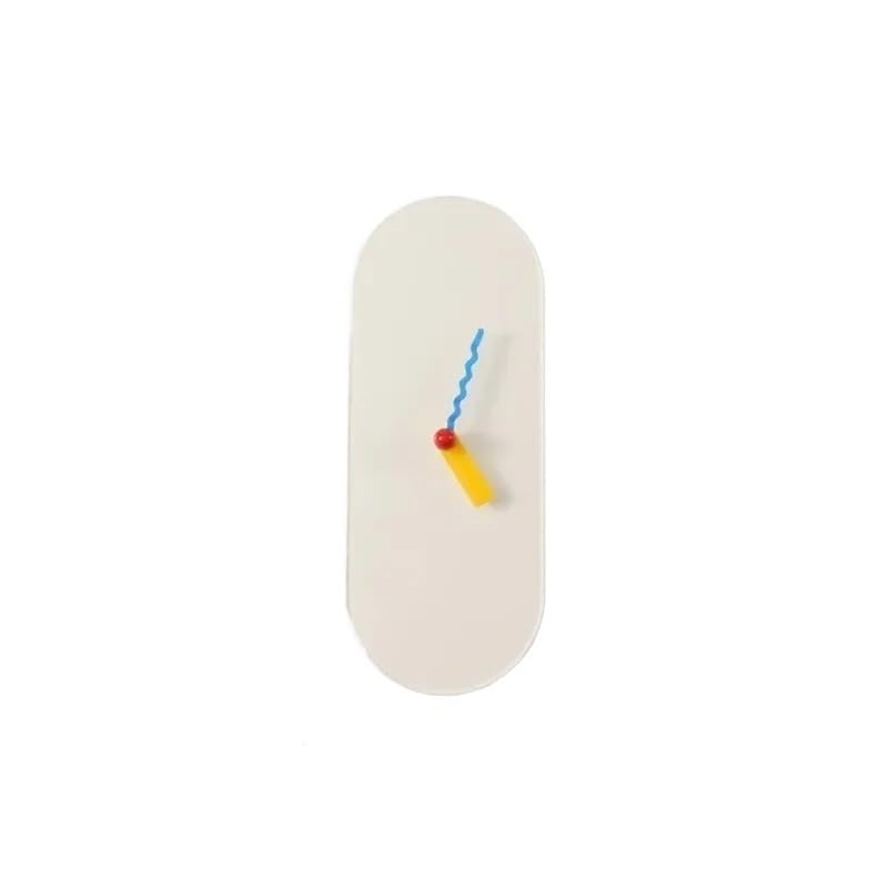 Decorativa Reloj de Pared 12 x 30 cm for decoración del hogar, Moderno, con Mecanismo silencioso for Sala Estar para Oficina(Blanco)