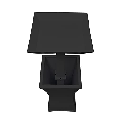 Image of Oakland Living Modern Square Cast Aluminum Metal 40-in Black Bird Bath and Planter Vase Combo