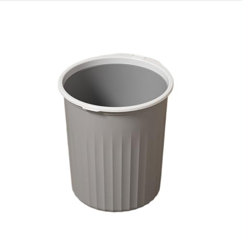Grande poubelle de cuisine ouverte en plastique gris idéale sous le bureau