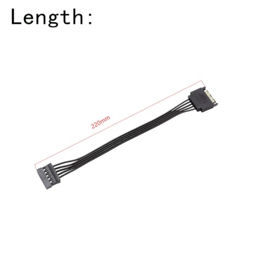 Cable de extensión de energía SATA 15 pines, 22 cm (3 unidades) miniatura 5