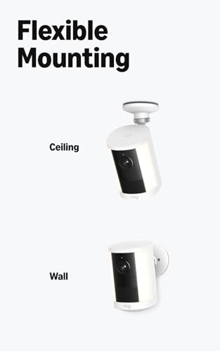 Image of Ring Spotlight Cam, Solar (newest model), Home or business security, Wide-Angle Retinal 2K Video, 6x Enhanced Zoom, Motion-Activated Spotlights, White