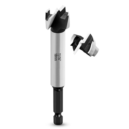 NICAVKIT 11/16 Inch Forstner Bit for Wood,11/16