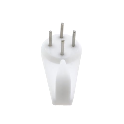 Image of 35PCS Invisible Nails Hooks Wall Hanging Cross Stitch Oil Painting Picture Frame Clock Keys Umbrella Hangers White Plastic Metal Nails for Hanging Bag and Artwork and Keychain
