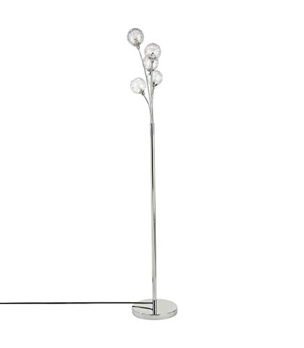 Lampadaire design métal 5 boules en verre (H.160cm)