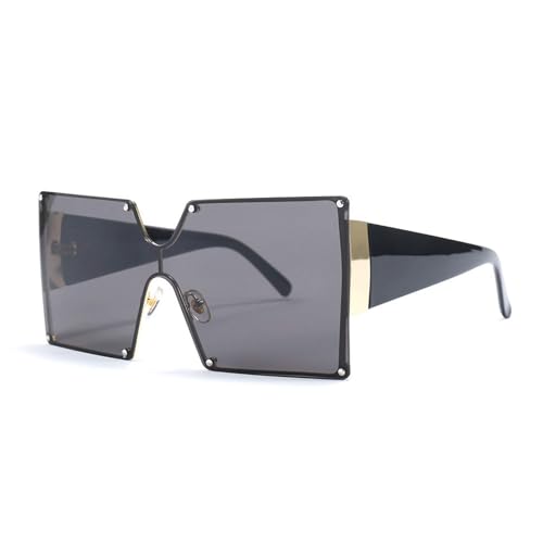 Image of mincl /Oversized Shield Sunglasses Woman 2019 Fashion Luxury Shades UV400 Vintage Flat Top Futuristic Sunglasses