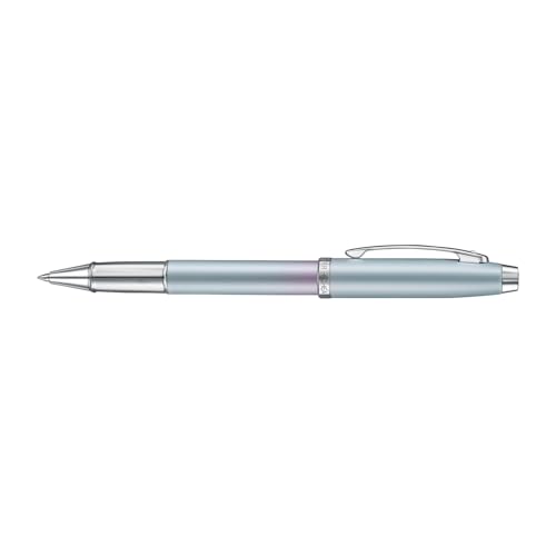 Image of Sheaffer Expressions 100 9376 Blue and Pink Pearlised Gradient Rollerball Pen with Chrome plated Trims