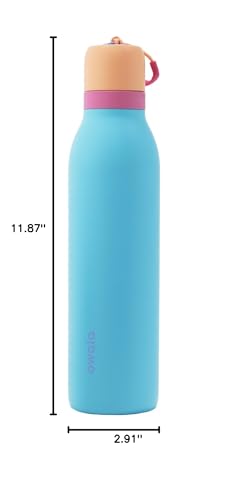 Image of Owala FreeSip Twist Insulated Stainless Steel Water Bottle with Straw for Sports and Travel, BPA-Free, 24-oz, In Bloom