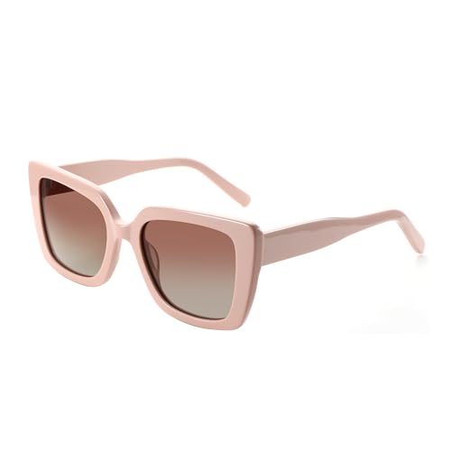 ZENOTTIC Gafas De Sol Polarizadas Para Mujer De Forma Cuadrada: Gafas De Sol Clásicas Y Modernas Para Mujeres - Gafas De Diseño Con Protección UV400 Rosa
