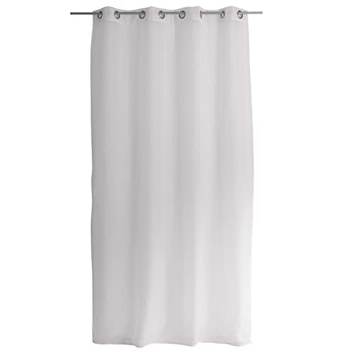 Enjoy Home Large White Net Curtain 240 x 240 cm with 12 Silver Eyelets Diameter 4 cm 100% Sandblasted Polyester Sandblasted Collection - Image 3