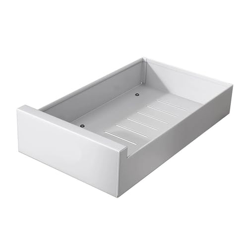 クローゼット引き出し式バスケット、スチール製引き出し式ソックスオーガナイザー、下着引き出し、スライド式収納、ワードローブ、キッチンパントリーキャビネット用(40x43x8cm)