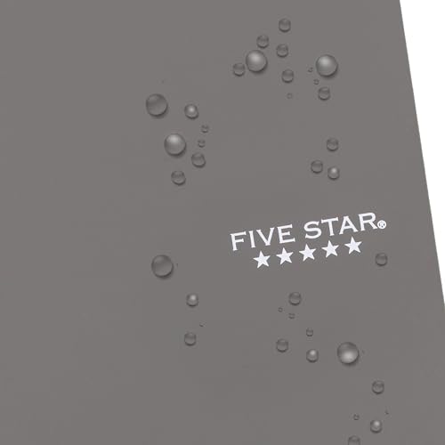 Image of Five Star Spiral Notebook, 1 Subject, College Ruled Paper, 4-3 /8 inch x 7 inch, Small Size, 80 Sheets, Fights Ink Bleed, Water Resistant Cover, Gray (450048AA3-ECM)