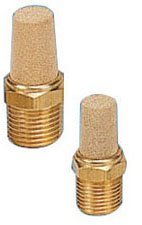 PneumaticPlus Sintered Bronze Brass Exhaust Muffler 3/8" NPT Package of 10