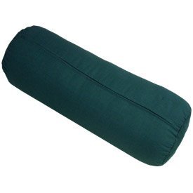YogaAccessories MAX Support Deluxe Round Cotton Yoga Bolster, Green