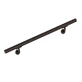 Meranti Aluminum Handrail for Indoor or Outdoor Steps and Stairs – Hand Rails for Elderly – DIY Complete Stair Railing Kit (3' Length, Bronze Textured)