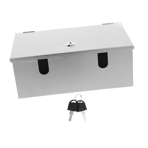 Housoutil Caja Estanca para Enchufes Exteriores Acero Inoxidable Resistente la Intemperie con Cerradura para Montaje Pared Protección Antirrobo para Uso Exteriores