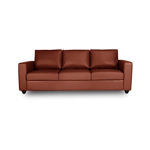 Image of Wakefit Sofa Set | 3 Year Warranty | Sofa 5 Seater, 5 Seater Sofa for Living Room, Wooden Sofa Set, Sofa Set 3+1+1 Seater - Napper(Romance : Tan)