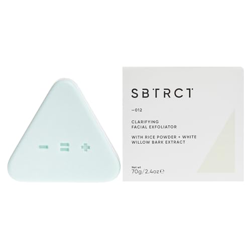 SBTRCT Exfoliante facial clarificante, formulado para pieles sensibles, secas y grasas, ingredientes naturales puros, fórmula ética, vegana y libre de crueldad, embalaje compostable ecológico, 70 g