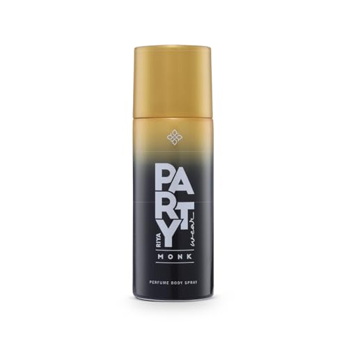Image of RIYA MONK Perfume Body Spray for Men | Long-Lasting, Rum-Spicy Oriental Fragrance | Energetic & Bold Deodorant for All-Night Celebrations | 150 ml
