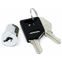 Chrome) Office Furniture Replacement Lock Core Kit Includes 2 Keys