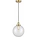 Innovations Lighting 616-1PH-SG-G202-10-LED Beacon - 1 Light Mini Pendant in Industrial Style-13 Inches Tall and 10 Inches Wide, Choose Lamping Option: LED, Shade Options: Clear Glass